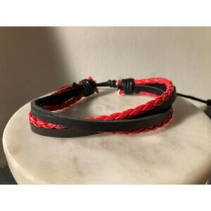 leather cuff bangle adjustable bracelet